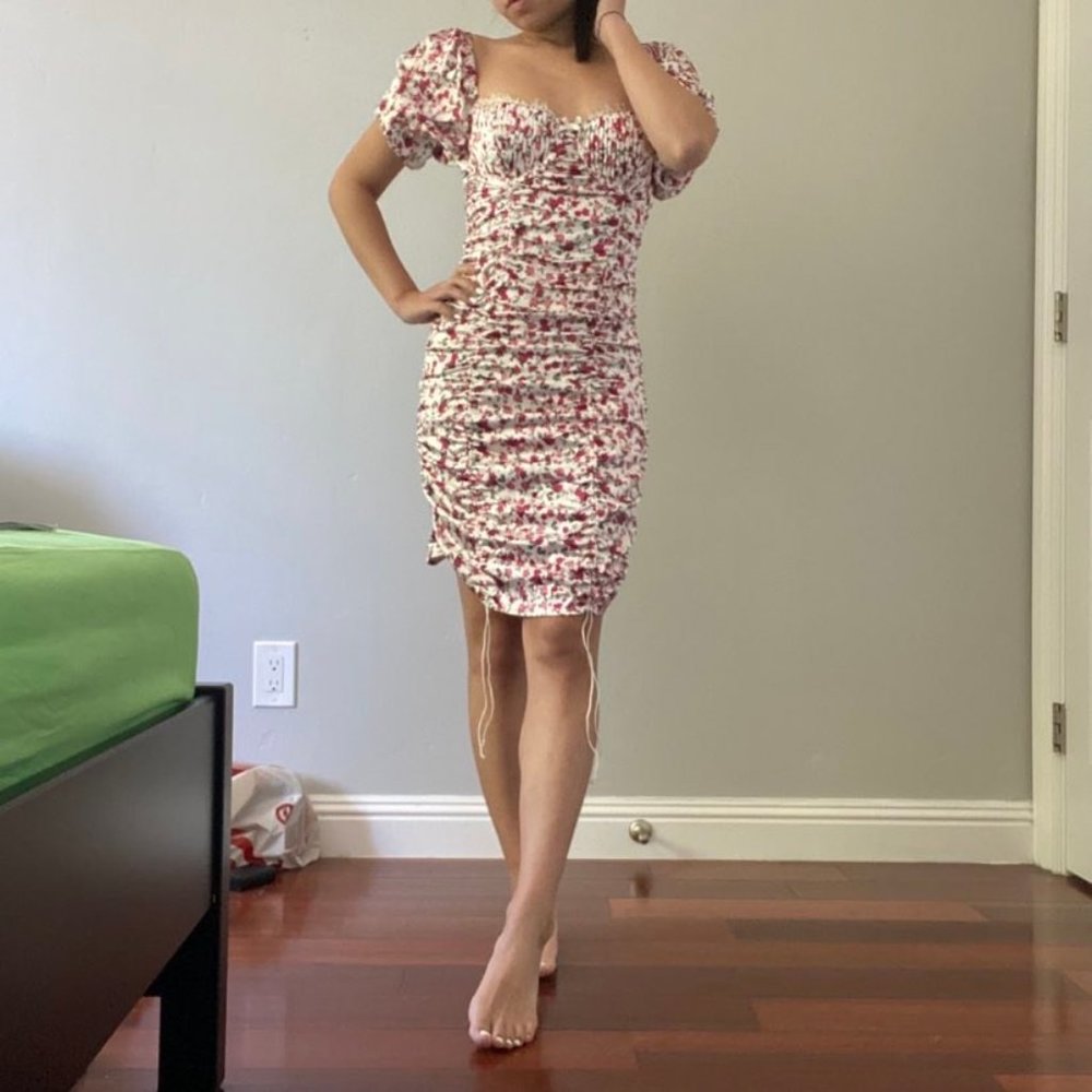 For Love & Lemons Melrose Floral White Dress